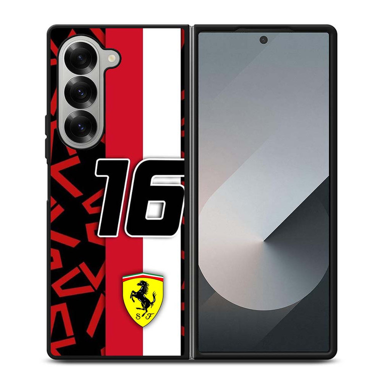 SCUDERIA FERRARI CHARLES LECLERC F1 FORMULA ONE Samsung Galaxy Z Fold 6 Case Cover