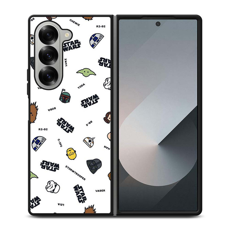 STAR WARS CUTE CARTOON COLLAGE Samsung Galaxy Z Fold 6 Case Cover