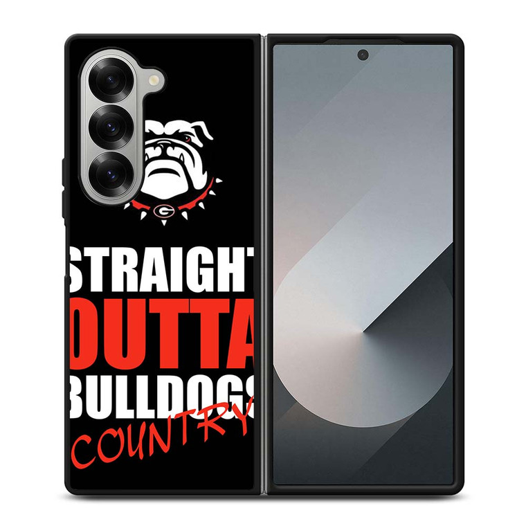 STRAIGHT OUTTA GEORGIA BULLDOGS Samsung Galaxy Z Fold 6 Case Cover