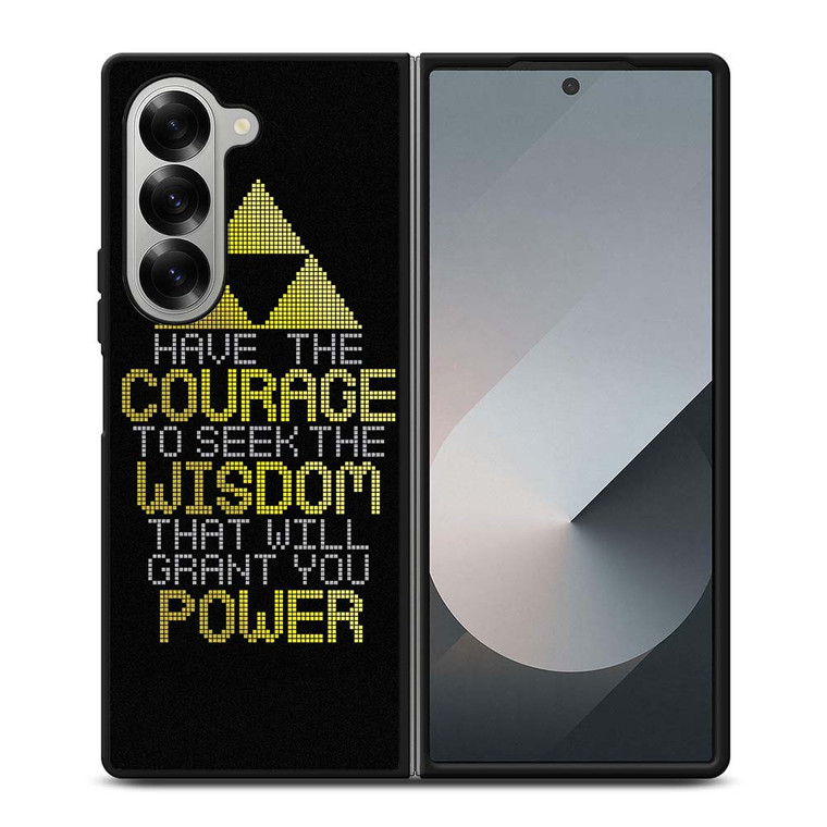TRIFORCE ZELDA QUOTES Samsung Galaxy Z Fold 6 Case Cover