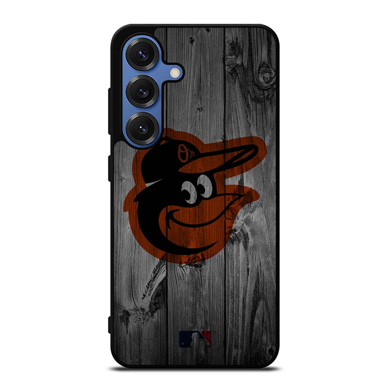 BALTIMORE ORIOLES BASEBALL MLB WOOD LOGO Samsung Galaxy S25 Case Cover