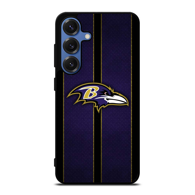 BALTIMORE RAVENS NFL METAL STRIPE Samsung Galaxy S25 Case Cover