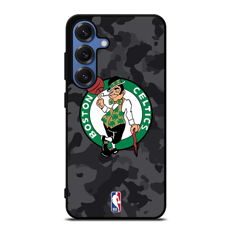 BOSTON CELTICS BLACK CAMO Samsung Galaxy S25 Case Cover BOSTON CELTICS BLACK CAMO Samsung Galaxy S25 Case Cover