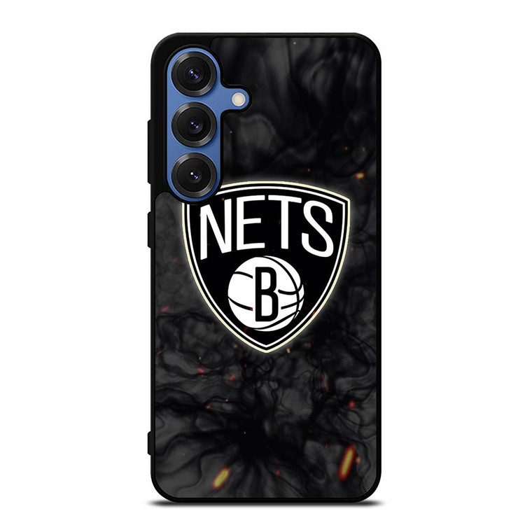 BROOKLYN NETS BASKETBALL NBA FIRE Samsung Galaxy S25 Case Cover