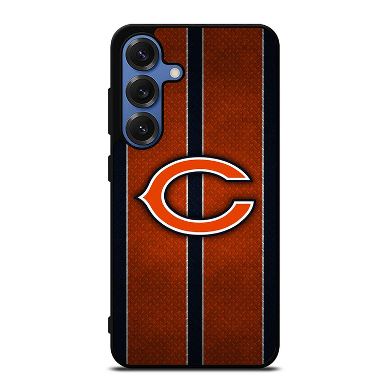 CHICAGO BEARS NFL METAL STRIPE Samsung Galaxy S25 Case Cover