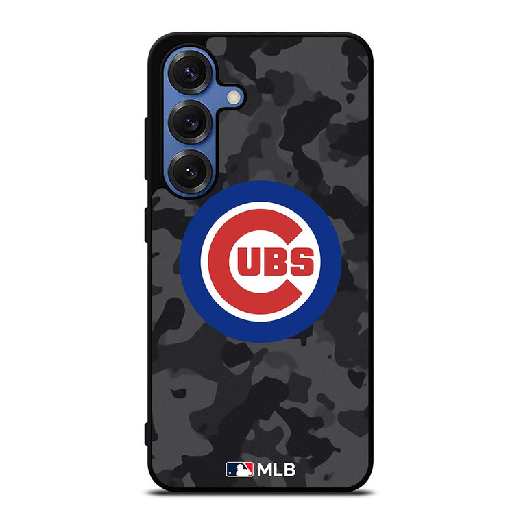 CHICAGO CUBS BASEBALL BLACK CAMO Samsung Galaxy S25 Case Cover