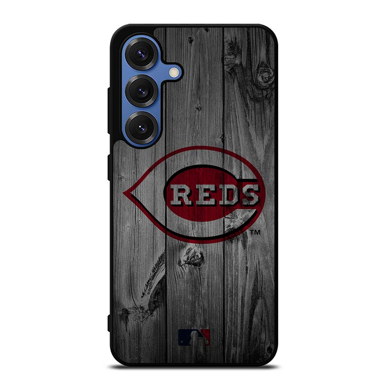 CINCINNATI REDS BASEBALL MLB WOOD LOGO Samsung Galaxy S25 Case Cover