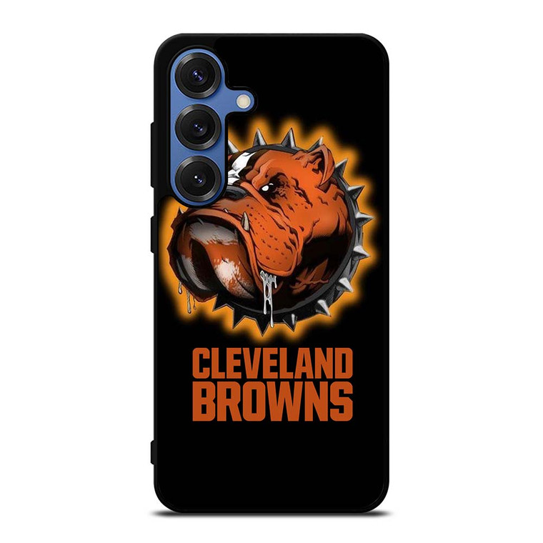 CLEVELAND BROWNS FOOTBALL LOGO DAWG POUND MASCOT Samsung Galaxy S25 Case Cover