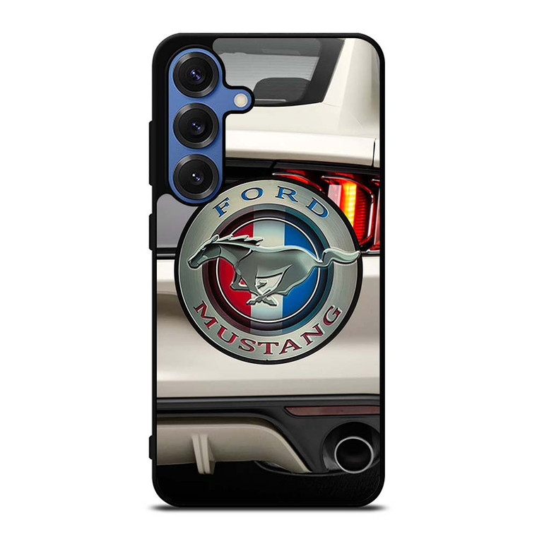 FORD MUSTANG CAR LOGO WHITE Samsung Galaxy S25 Case Cover FORD MUSTANG CAR LOGO WHITE Samsung Galaxy S25 Case Cover