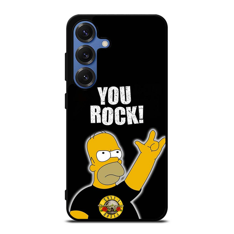 GUNS N ROSES ROCK HOMER SIMPSONS Samsung Galaxy S25 Case Cover