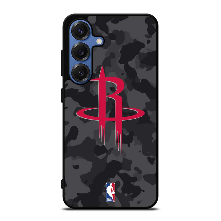 HOUSTON ROCKETS BLACK CAMO Samsung Galaxy S25 Case Cover