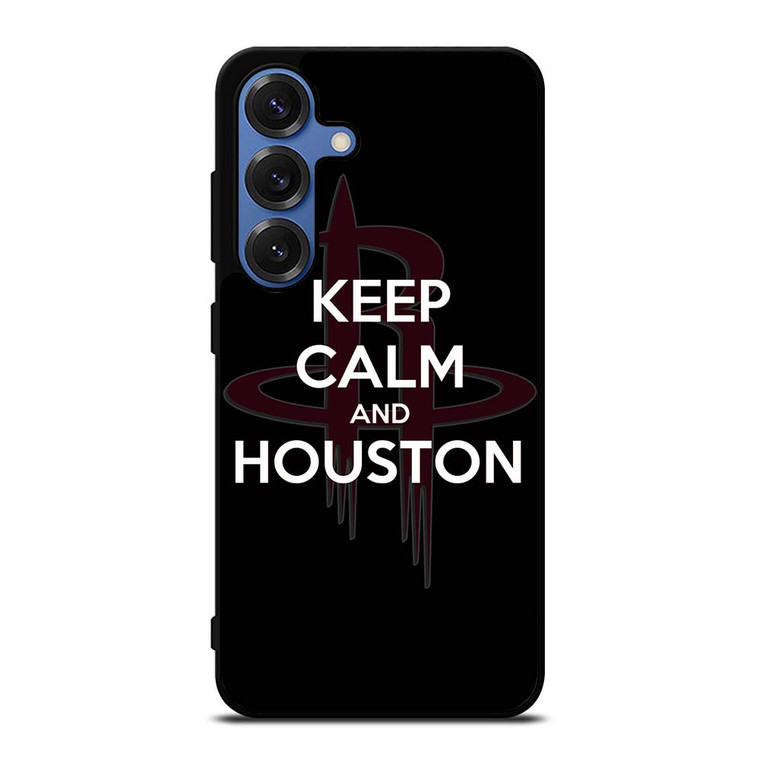 KEEP CALM AND GO HOUSTON ROCKETS Samsung Galaxy S25 Case Cover
