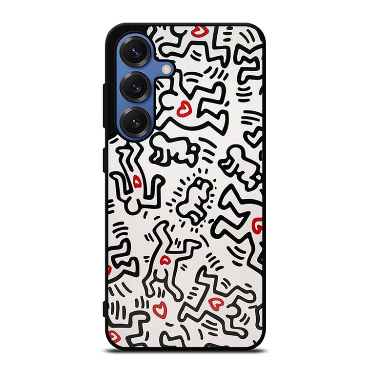 KEITH HARING ART HEART FIGURES Samsung Galaxy S25 Case Cover