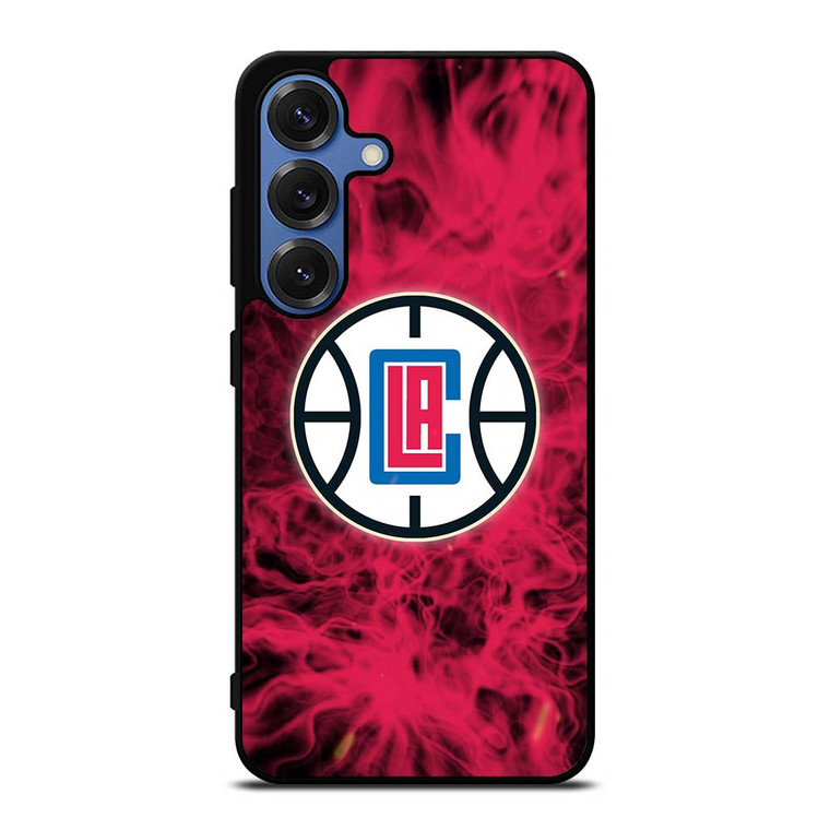 LOS ANGELES CLIPPERS BASKETBALL NBA FIRE Samsung Galaxy S25 Case Cover