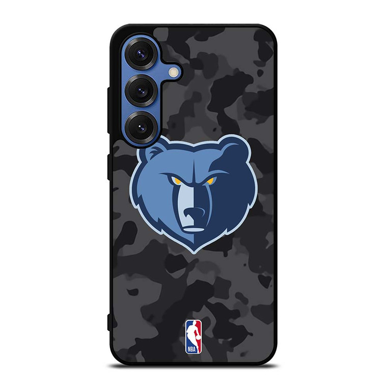 MEMPHIS GRIZZLIES BLACK CAMO Samsung Galaxy S25 Case Cover