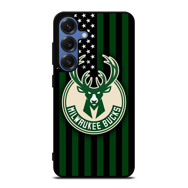 MILWAUKEE BUCKS NBA USA FLAG Samsung Galaxy S25 Case Cover