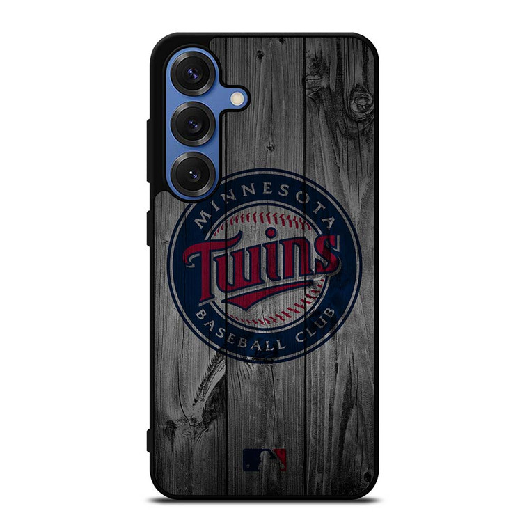 MINNESOTA TWINS BASEBALL MLB WOOD LOGO Samsung Galaxy S25 Case Cover