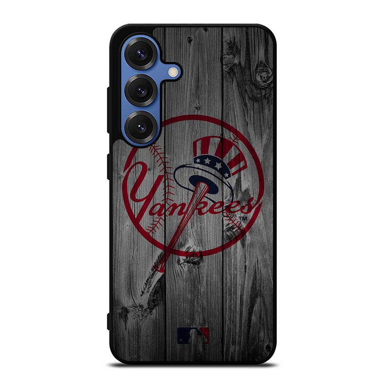 NEW YORK YANKEES BASEBALL MLB WOOD LOGO Samsung Galaxy S25 Case Cover