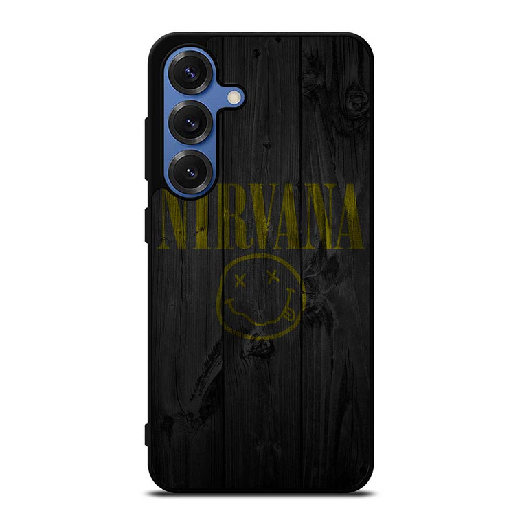 NIRVANA ROCK BAND WOODEN LOGO Samsung Galaxy S25 Case Cover