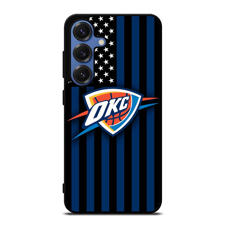 OKLAHOMA CITY THUNDERS NBA USA FLAG Samsung Galaxy S25 Case Cover