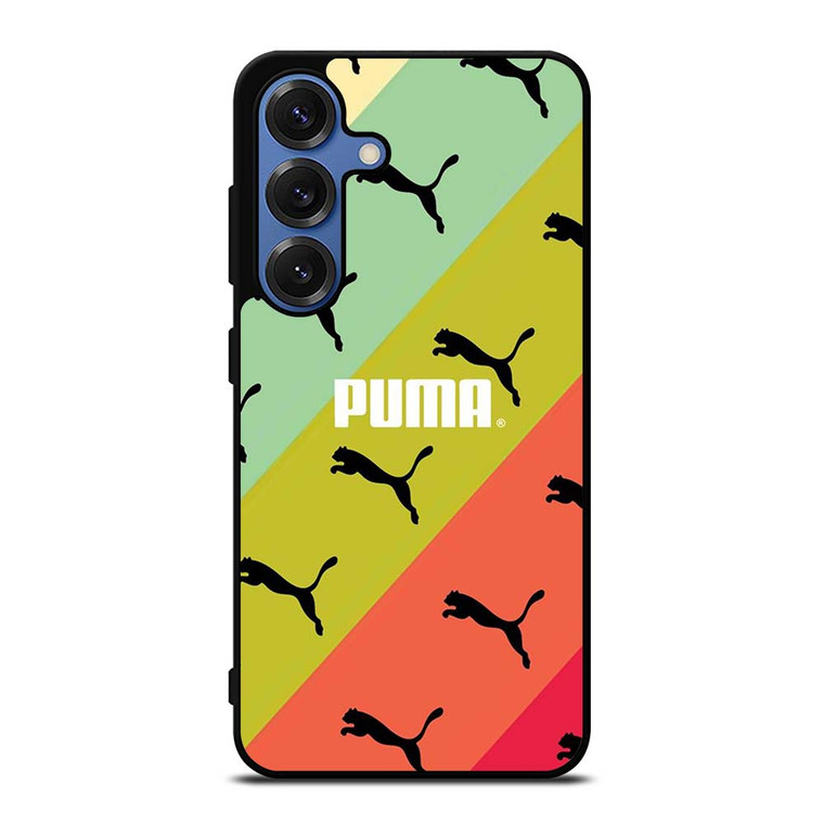 PUMA LOGO STRIPE PATTERN Samsung Galaxy S25 Case Cover