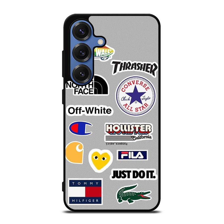 SKATEBOARD BRAND STICKER COLLAGE Samsung Galaxy S25 Case Cover