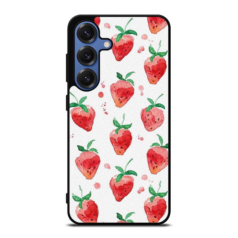STRAWBERRY BRUSHED PATTERN Samsung Galaxy S25 Case Cover