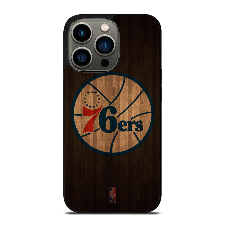 PHILADELPHIA 76ERS BASKETBALL COURT NBA iPhone 13 Pro Case Cover