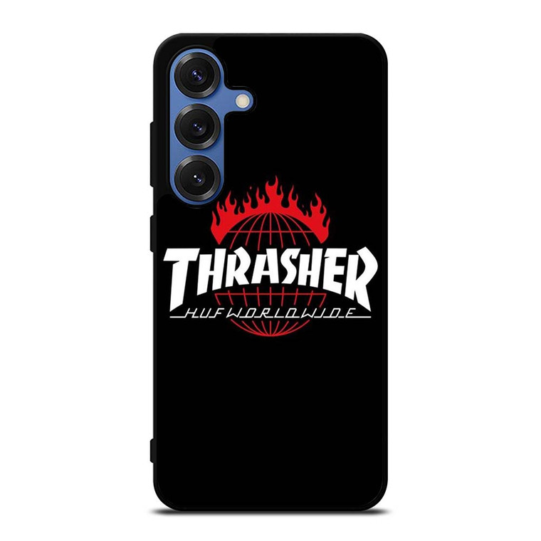 THRASHER HUF WORLDWIDE LOGO Samsung Galaxy S25 Case Cover