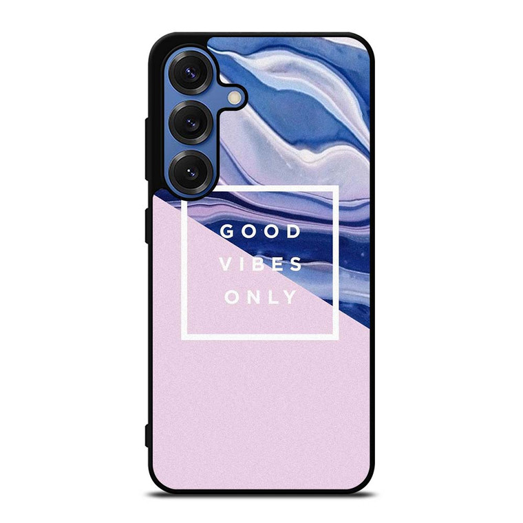 TUMBLR GOOD VIBES ONLY PINK MARBLE Samsung Galaxy S25 Case Cover