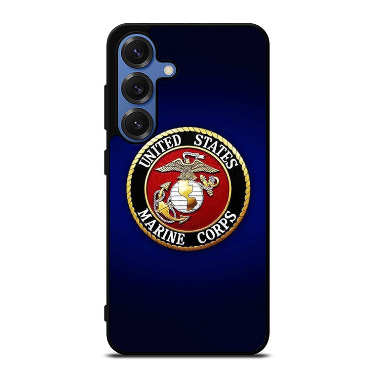 UNITED STATES US MARINE CORPS LOGO BLUE Samsung Galaxy S25 Case Cover