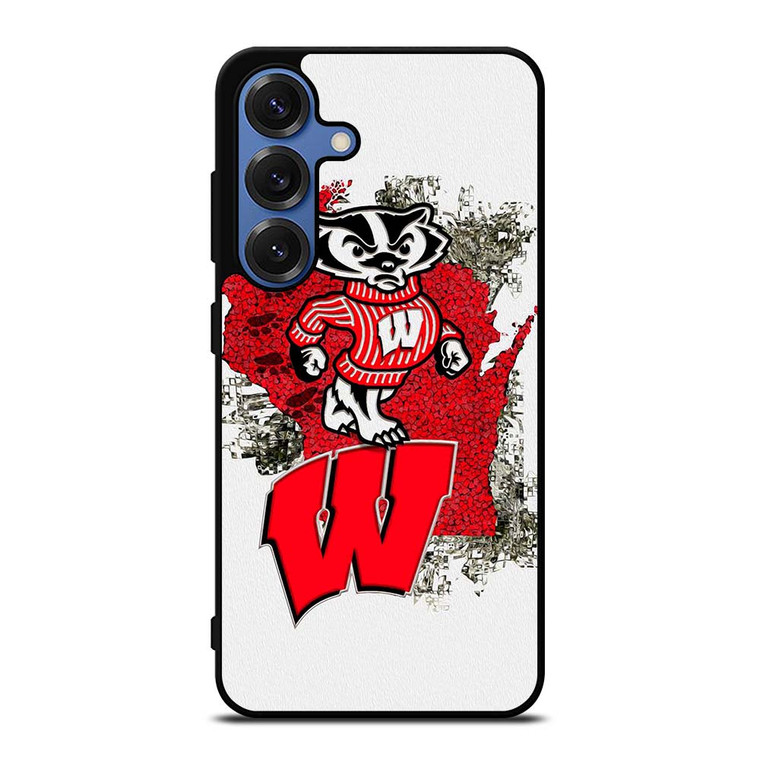 WISCONSIN BADGERS UNIVERSITY FOOTBALL LOGO Samsung Galaxy S25 Case Cover