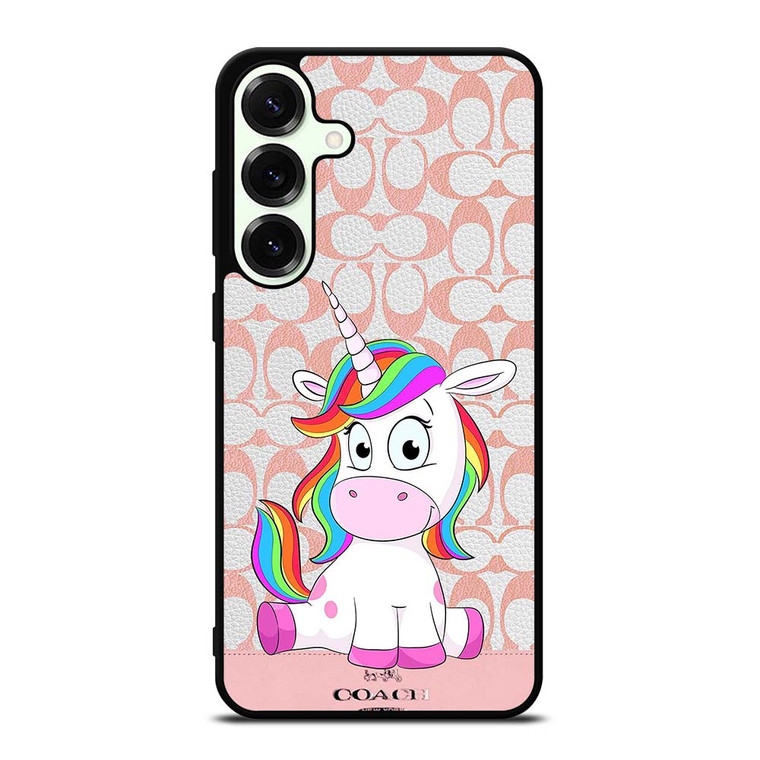 COACH NEW YORK LOGO CUTE UNICORN Samsung Galaxy S25 Plus Case Cover