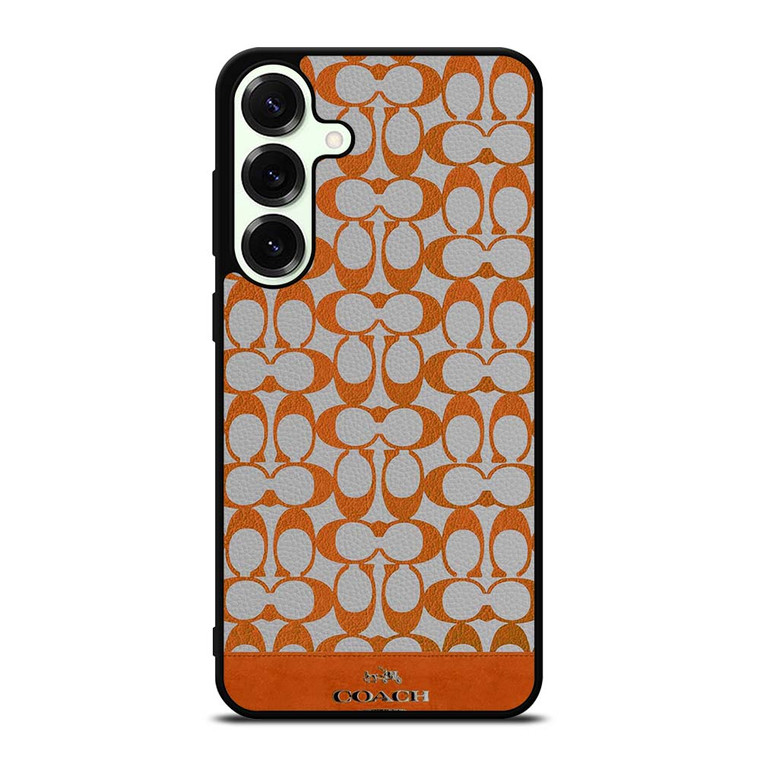 COACH NEW YORK LOGO PATTERN ORANGE EMBLEM Samsung Galaxy S25 Plus Case Cover