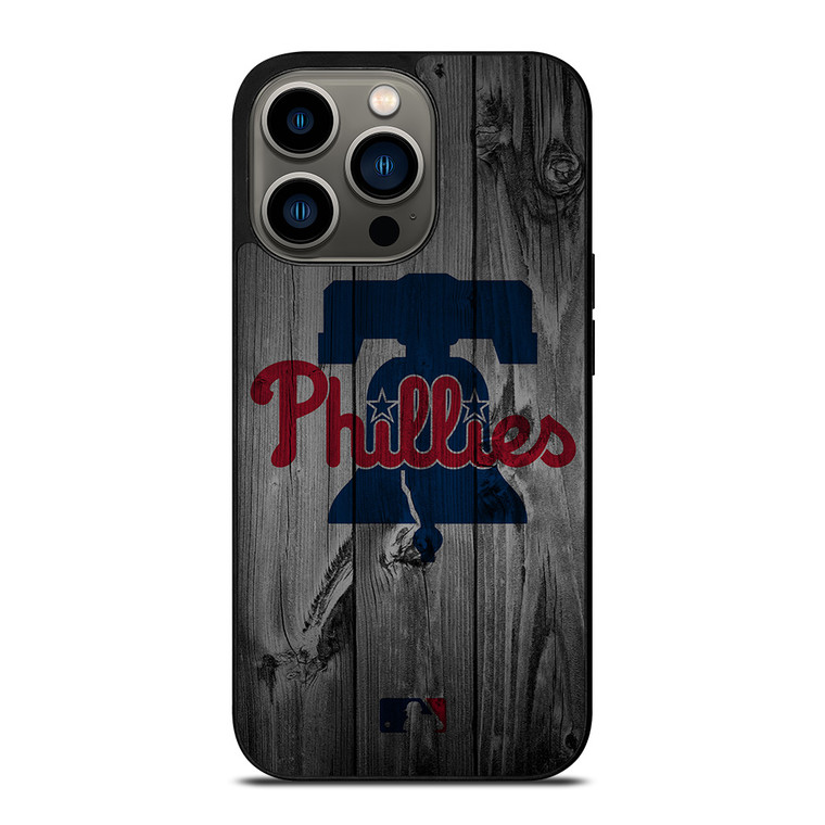PHILADELPHIA PHILLIES BASEBALL MLB WOOD LOGO iPhone 13 Pro Case Cover