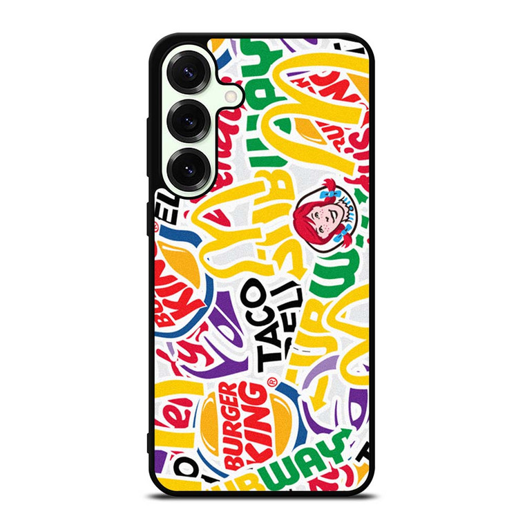 FAST FOOD BRAND STICKER BOMB Samsung Galaxy S25 Plus Case Cover