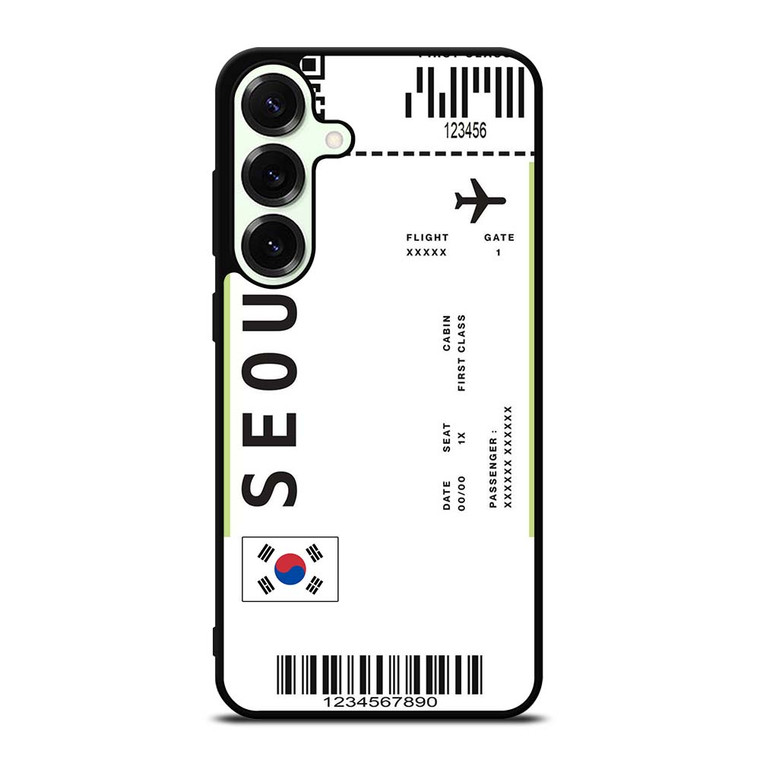 FLIGHT TICKETS SEOUL SOUTH KOREA Samsung Galaxy S25 Plus Case Cover
