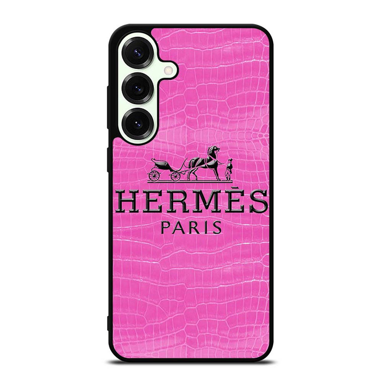 HERMES PARIS PINK LEATHER Samsung Galaxy S25 Plus Case Cover