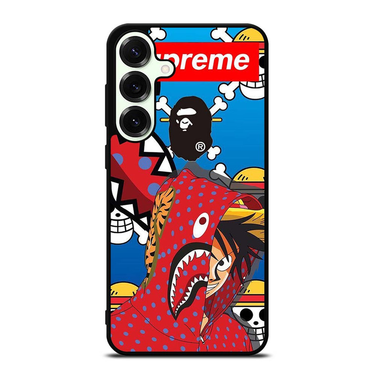 LUFFY ONE PIECE SUPREME BAPE Samsung Galaxy S25 Plus Case Cover