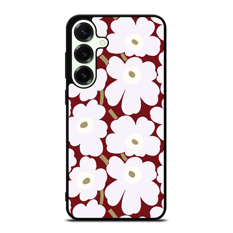 MARIMEKO HERITAGE WHITE RED FLOWER Samsung Galaxy S25 Plus Case Cover