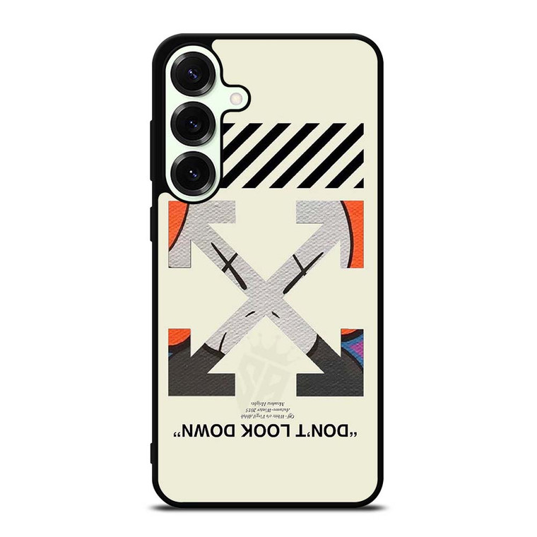OFF WHITE KAWS LOGO DONT LOOK DOWN Samsung Galaxy S25 Plus Case Cover