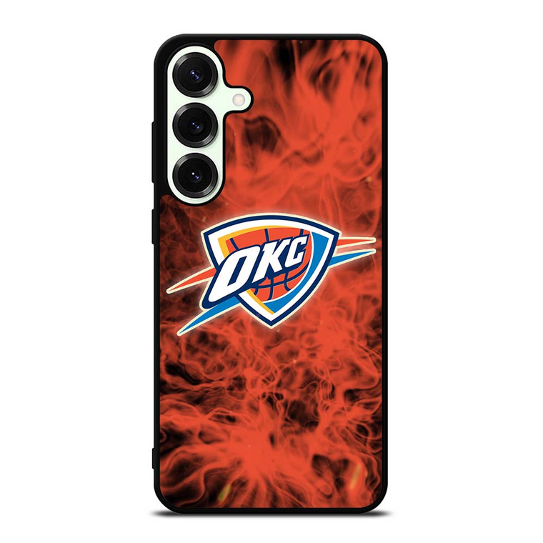 OKLAHOMA CITY THUNDERS BASKETBALL NBA FIRE Samsung Galaxy S25 Plus Case Cover