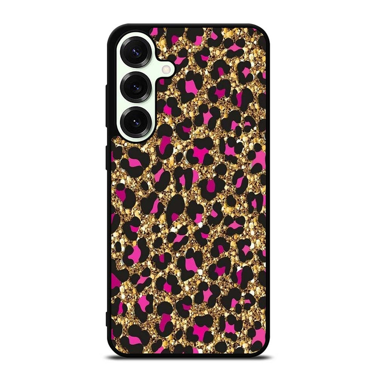 PINK LEOPARD GLITTER SKIN Samsung Galaxy S25 Plus Case Cover