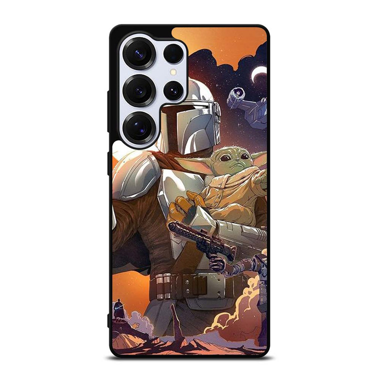 BABY YODA AND MANDALORIAN STAR WARS Samsung Galaxy S25 Ultra Case Cover