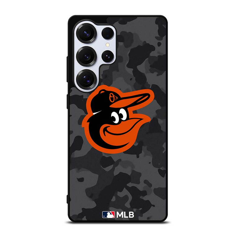 BALTIMORE ORIOLES BASEBALL BLACK CAMO Samsung Galaxy S25 Ultra Case Cover
