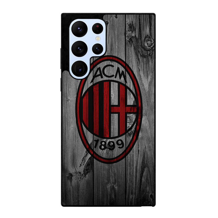 AC MILAN FOOTBALL WOODEN LOGO Samsung Galaxy S22 Ultra Case Cover