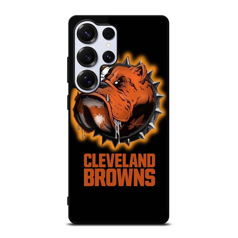 CLEVELAND BROWNS FOOTBALL LOGO DAWG POUND MASCOT Samsung Galaxy S25 Ultra Case Cover