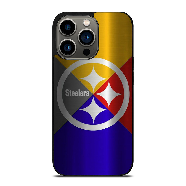 PITTSBURGH STEELERS NFL FOOTBALL METAL iPhone 13 Pro Case Cover