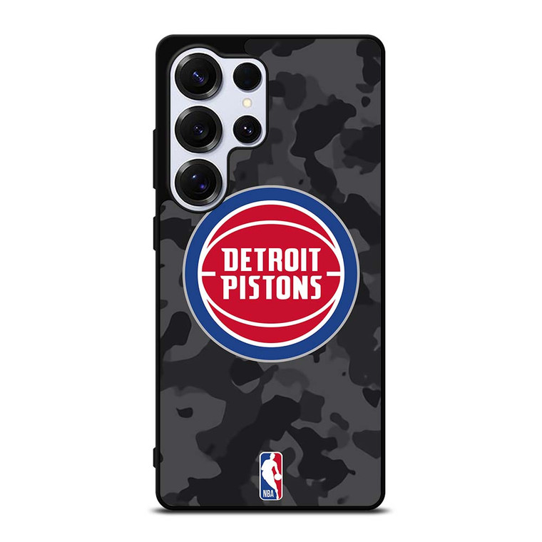 DETROIT PISTONS BLACK CAMO Samsung Galaxy S25 Ultra Case Cover