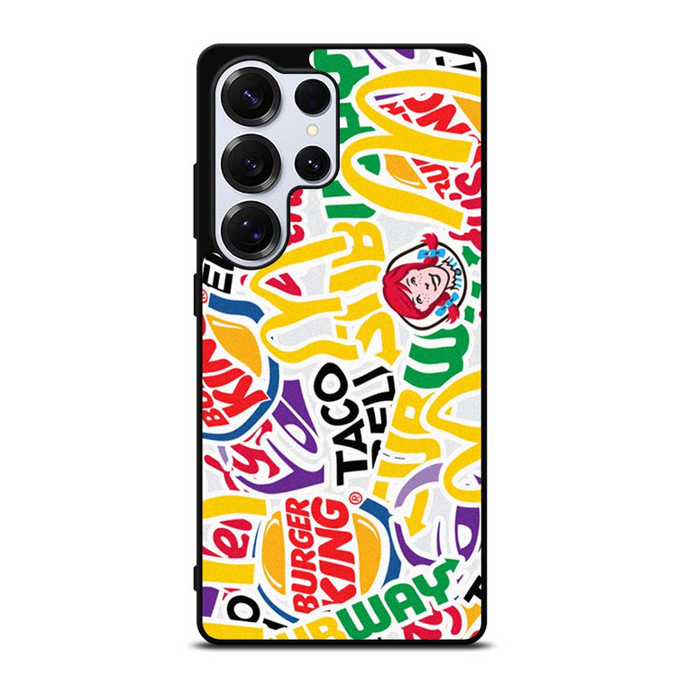 FAST FOOD BRAND STICKER BOMB Samsung Galaxy S25 Ultra Case Cover